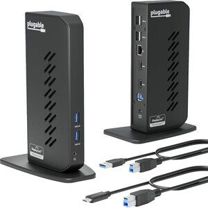 Plugable USB 3.0 and USB-C Universal Laptop Docking Station with 2 HDMI Ports